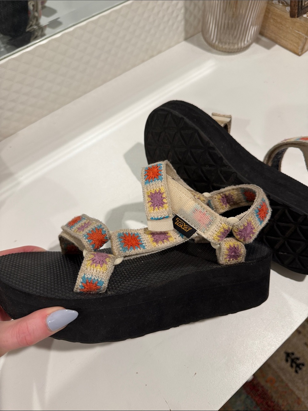 Teva Women's Flatform Universal Crochet Sandal In Explore - Picture 4 of 5